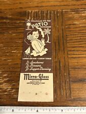 1950s Cincinnati OH Tiki Bar Girlie Advertising Matchbook Patio Restaurant picture