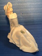 Vintage Antique Lrg Dalia Handcrafted Porcelain Lady Figurine 9” Tall Beautiful picture