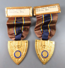 1940's AMERICAN LEGION Louisiana State Convention RIBBON/MEDAL/FOB Named Mr.&Mrs picture