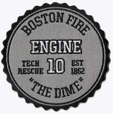 Boston Engine 10 Unique Shape The Dime Tech Rescue  NEW Fire Patch  picture