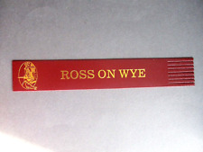 Leather BOOKMARK Ross on Wye Herefordshire Town Scene Burgundy Unused picture