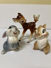 VINTAGE 1940’S DISNEY THUMPER & MISS BUNNY BLOSSOM , VINTAGE BAMBI-1970’s ALL 3 picture