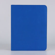5x, 3x3 Pocket Top Loader Card Folders - Blue Leather CLEAR Pockets Aus Stock picture