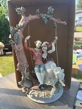 Giuseppe Armani Capodimonte Loving Couple on a Tree Swing Figure Statue picture