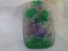5/23F Ancient Chinese Ming-Qing Dynasty Large Jadeite Amulet 1600-1800 ad picture