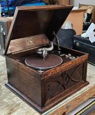 VINTAGE TABLE  TOP VICTOR VICTROLA CRANK PHONOGRAPH  G picture