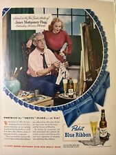 Vintage Print Ad 1948 PABST BLUE RIBBON PBR Beer 1940's picture