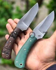 Custom Handmade 8 Inches D2 Steel Blade Hunting Survival Pocket Knifes & Sheaths picture