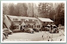 RPPC Gateway Inn & Texaco Service Station Mount Rainier WA UNP 1940s Postcard J1 picture