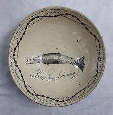 Vintage “Keep Me Swimming” Alaskan Salmon Ceramic Bowl. picture
