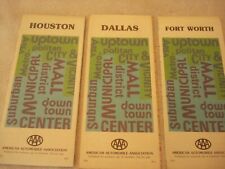 3 AAA Maps of Houston, Dallas & Fort Worth, Texas from 1985-1986 picture