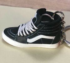New Mini 3D Faux Leather High top sneaker shoe keychain black picture