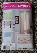 Simplicity Sewing Pattern 1176 - Window Treatments Roman Shade Cafe Curtains New picture