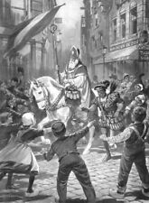 UTRECHT. Festival of St Nicholas; December 5th rides White horse with toys 1900 picture