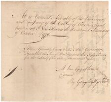 Handwritten Document Signed by Jonathan Trumbull in 1770 w/COA picture