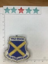 VINTAGE  USAF WILD WEASEL 37th TACTICAL FIGHTER WING SQUADRON PATCH picture