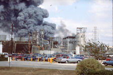 sl64 Original Slide  1990'S Phillips 66  Oil tanks fire 055a picture