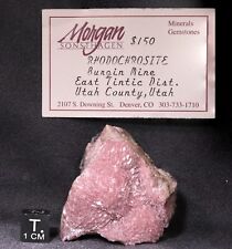 Rare Locale Rhodochrosite from Burgin Mine, Utah w/ old label picture