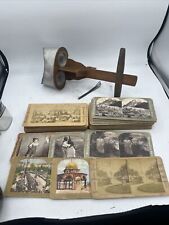 MERCURY STEREOSCOPE VIEWER WITH 54 CARDS METROPOLITAN & STANDARD SERIES Rare VTG picture