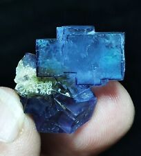 8g Natural Transparent Cubic Purple Fluorite Mineral Specimen/Yaogangxian China picture