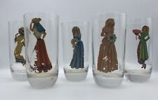 1940's/50's Pinup Girl/Peek-A-Boo Drinking Glasses - Set of 5 picture
