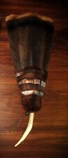 TURKEY NATIVE AMERICAN SMUDGE FAN FEATHER ANTLER CEREMONIAL picture