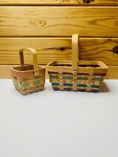 2 Pc. Easter Baskets Hand Woven - With Dragonflies and Bunnies picture
