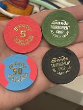 Rare Sands Las Vegas Tournament House Mold Chip Set $5-$100 w/ PIE $50 picture
