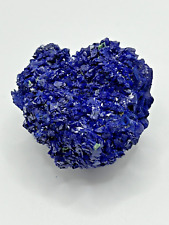Blue Azurite Heart with Malachite 4cm wide Specimen Rough Rock Mineral picture