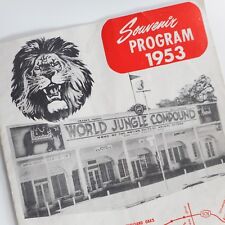 VTG 50s Jungle Land World Compound Program Mabel Stark CA MGM Circus Lions picture