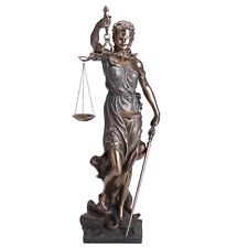 Decorative Blind Lady Justice Themis Goddess Statue Gift picture