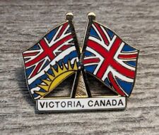 Victoria, British Columbia Canada Flag Crossed With Flag Of England Lapel Pin picture