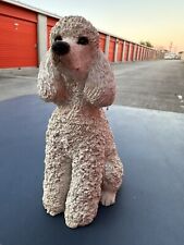 Poodle Figurine Hand Painted White - Sandicast picture
