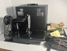 Vintage 1948 Singer 221 Sewing Machine With Pedal & Original Case & Accessories picture