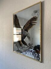 Vintage eagle mirror antique man cave decoration picture
