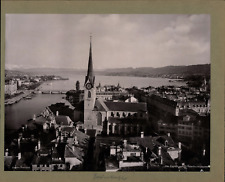 Photoglob, Switzerland, Zurich, Vom St. Peterth Tower Seen Vintage Photomechanic picture