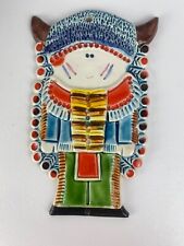 Gensini Ceramiche Indian Handcrafted Painted Vintage Plaque Wall picture