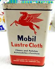Vintage SOCONY MOBIL OIL Co. Lustre Cloth Metal Can w/ Cloth A-965 picture