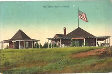 View of Ben-casson Cabin And Study With US Flag, Newfane Hill, Vermont Postcard picture