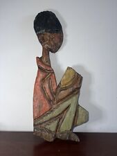 Beautiful hand carved wooden african statue 31”L X 14”W picture