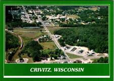 Crivitz, WI Wisconsin  VILLAGE BIRD'S EYE VIEW  Marinette County  4X6 Postcard picture