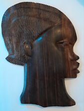 Antique Vintage Carved Wooden African Face wood Sculpture picture