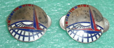 ONE USAAF WWII 1943 Transport Command Insignia STERLING PIN w/ STERLING CLUTCHES picture