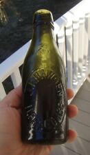 Antique Deep Olive Green J.F. BAWDEN - ILFRACOMBE Beer Bottle picture