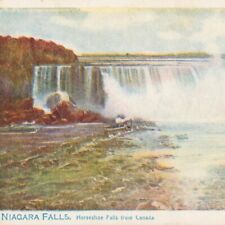 Niagara Falls Horseshoe Falls from Canada 1909 Postcard Waterfall Landscape picture