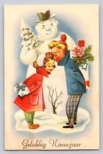 Snowman Couple Presents Romance New Year  P731 picture
