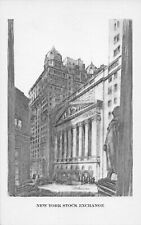 Vintage Artist Signed Arthur Haas NYC New York Stock Exchange Postcard picture