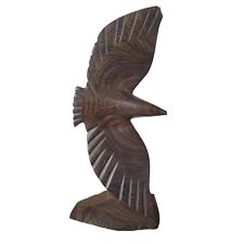 Vintage Ironwood Hand Carved Soaring Bird Statue 9