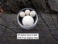 Old Rare Vintage Antique Civil War Relic 69 Caliber Buck Ball Free Display Case picture