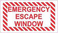 3.5 x 2 Emergency Escape Window Magnet Business Door Wall Sign Vinyl Magnetic picture